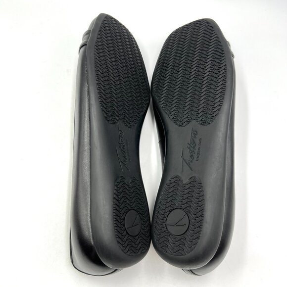 7.5W 7.5 WIDE WIDTH‎ Trotters Womens Sizzle Black Leather Ballet Flats Shoes - Picture 8 of 12